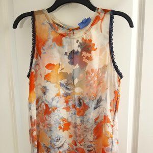 Simply Vera Vera Wang Sheer Sleeveless Top, Size M